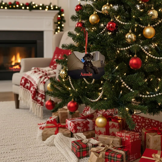 Custom Pet Photo Aluminum Ornament - Holiday Keepsake