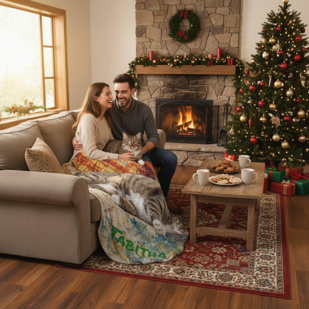 Fleece Blanket with Custom Pet Photo - Wrap Yourself in Love