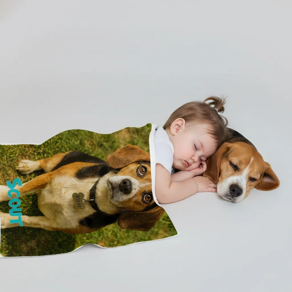 Fleece Blanket with Custom Pet Photo - Wrap Yourself in Love