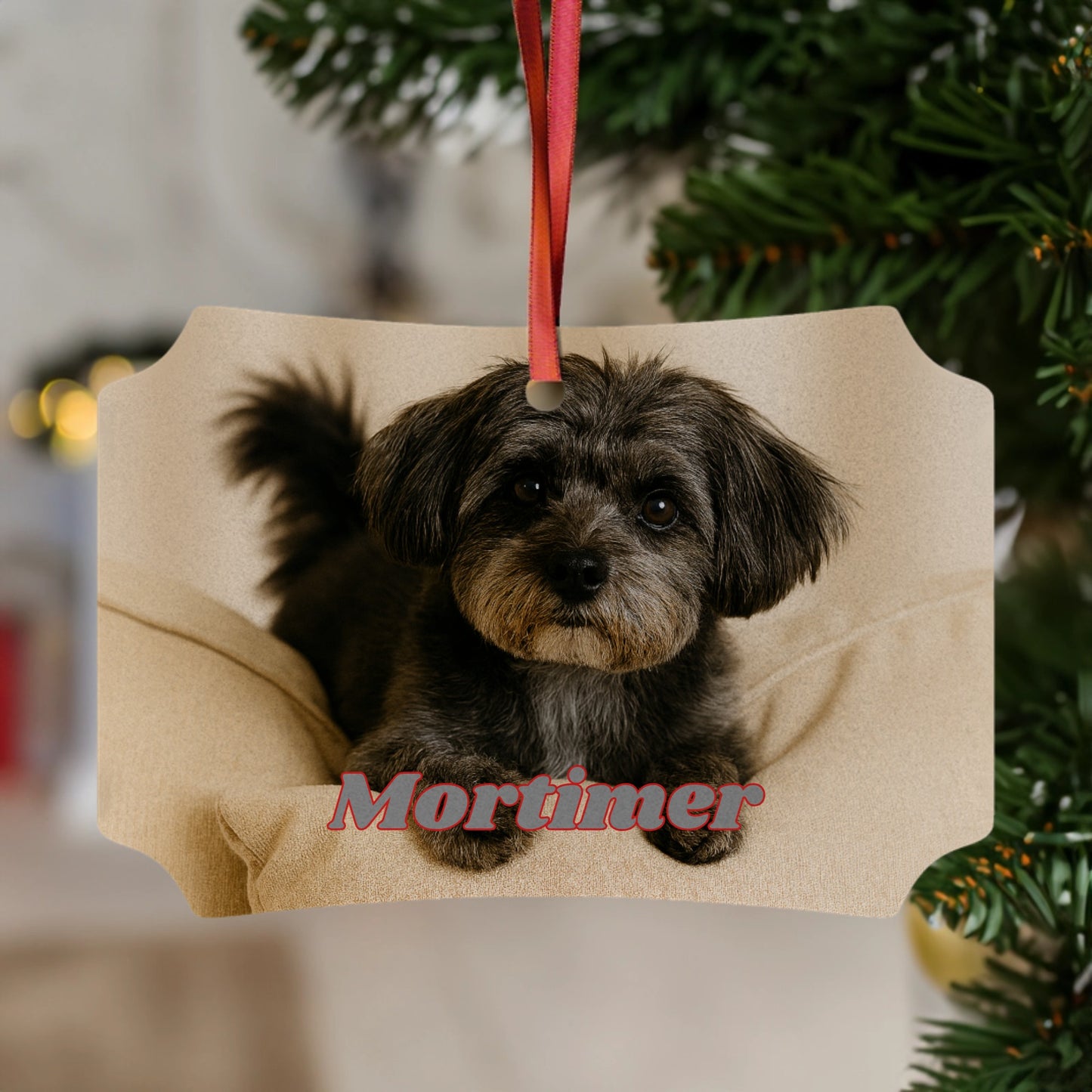 Ornament with Custom Pet Photo - Holiday Keepsake (Aluminum)
